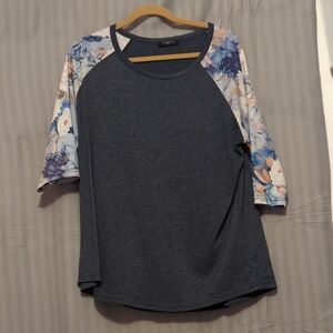 Floral Sleeve Long Sleeve Top
